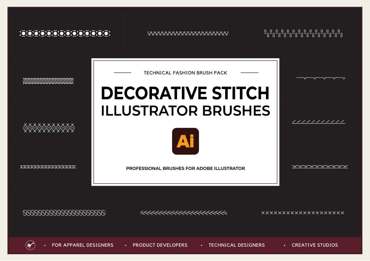Decorative Stitch Illustrator Brushes