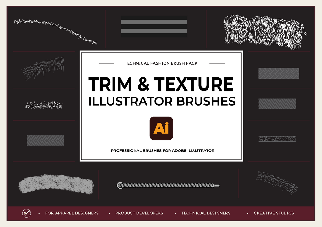 Trim and Texture Illustrator Brushes