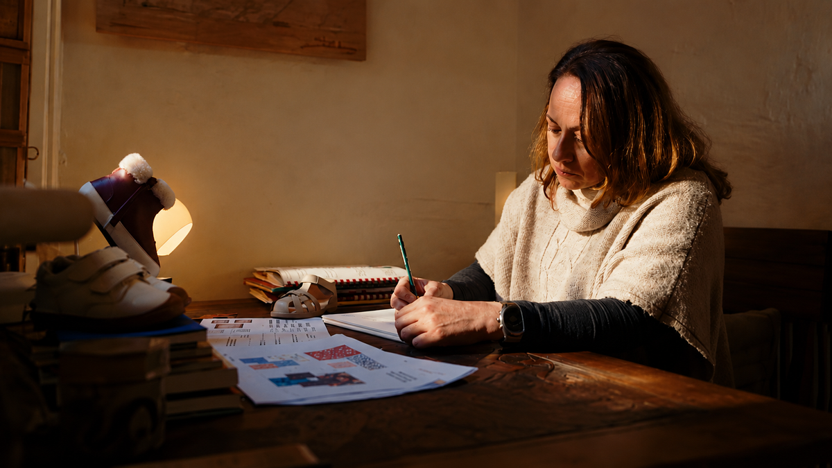 Fashion designer working at a desk