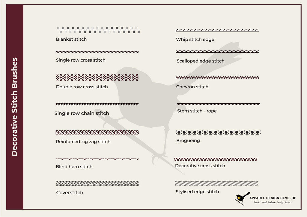 Decorative Stitch Illustrator Brushes
